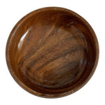 Vintage Monkey Pod Wood Round Bowls Set of 3 5x5x1.5in VG