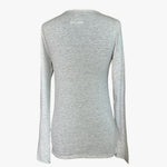Adar Women Underscrub T Shirt S Heather Grey Long Sleeve Crew Neck Scrub Top New