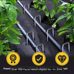 100 Pack 6" Galvanized Landscape Staples 11 Gauge Sod Stakes Ground Pins New