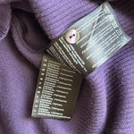 Comma Purple Tie Front Cropped Cardigan Sweater Ribbed Knit Sz 38 US M Elegant