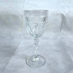 D'Arques Clear Cut Crystal Goblets Set of 4 Wine Water Glasses 8" France EXC