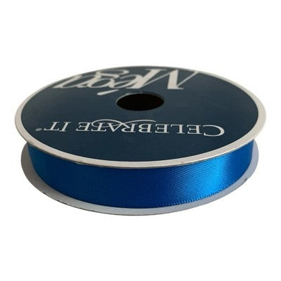 Christmas Ribbon CELEBRATE IT Gift Bow Blue Satin Craft Ribbon Gifts Ribbon