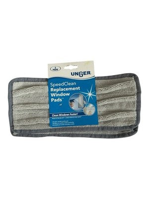 Unger SpeedClean Replacement Window Pads 2-Pack Microfiber New