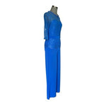 Royal Blue Lace Jumpsuit Wide Leg Formal Evening Party Romper Size M