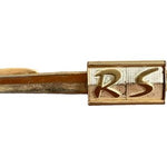 Vintage Gold Toned Personalized Monogrammed Tie Clip Tie Bar with Initials RS