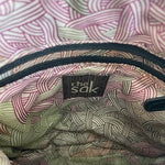 The Sak Black Leather Braided Embroidered Crossbody Shoulder Bag 8"x9"