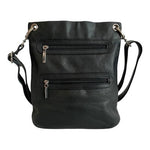 Anthropologie Margot Black Leather Crossbody Shoulder Bag 10”x12”