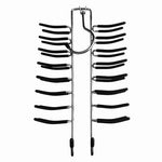 Chrome Non-Slip Tie Belt Hanger Rack Organizer 20 Hook Space Saving 6.5x15" EXC