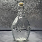 Vintage Atomic Starburst Clear Glass Liquor Decanter Bottle w/ Stopper 10.5” Bar