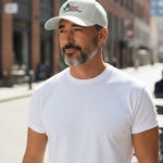White ERC Investment Group Logo Flex Fit Baseball Cap Golf Hat L-XL NWOT