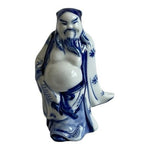 Vintage Chinese Blue White Porcelain Figurine Immortal / Wise Man Statue Amulet