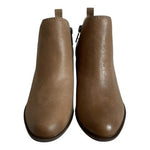 Lucky Brand Women's Basel Leather Ankle Booties 5.5 (EU 36) Tan Toffee NIB