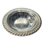 Wm. Rogers Silverplate Rope Edge Round Bowl 6.5" Vintage Gadroon Rim #73-20