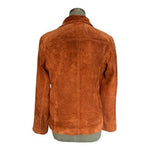 Liz Claiborne Suede Leather Jacket Women’s S Brown Zip Front Collar Jacket VG