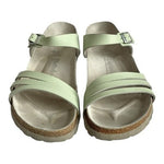 Betula Birkenstock Light Green Leather Slide Sandals Narrow Women Size 11 Good+