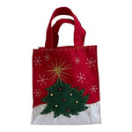 Handmade Artisan Felt Christmas Tree Gift Bag Beaded Ornaments Star VG