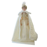 Ashton-Drake Winter Romance Porcelain Bride Doll Blonde Blue Eyes Stand VG