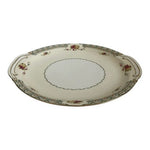 Vintage Japan Hand-Painted Porcelain Handled Cake Serving Plate 10.5x10" EXC
