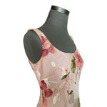 Alex Evenings Pink Floral Watercolor Burnout Velvet Midi Dress Women's Sz 6