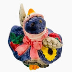 FITZ and FLOYD Hand Painted Ceramic Mrs Turkey Thanksgiving Salt / Pepper Shaker