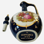 Vintage 1969 Giffard Cobalt Blue Gold Decanter Pitcher France Porcelain Stopper