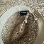Olive & Pique Luella Sun Hat Women’s Beige Straw Wide Brim Fedora OS