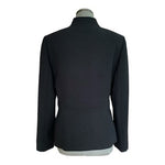 Tahari Arthur S Levine Black Button Front Mock Collar Blazer Size 10 NWOT