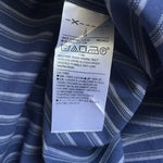 Banana Republic Men's Slim Fit Navy Striped Short Sleeve Shirt Size L VG