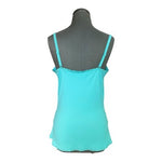 Sonic Slimmers Kathleen Kirkwood Aqua Blue Minimizing Tank Shorts Set L NWT