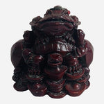 Vintage Asian Feng Shui Money Frog Toad Statue Figurine Wealth Luck 3.5"