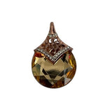 Rose Gold Tone Gold Crystal Pendant Fashion Jewelry NWOT