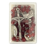 Pope John Paul II Vatican Rosary Red Crystal Beads Miraculous Medal NIB Italy
