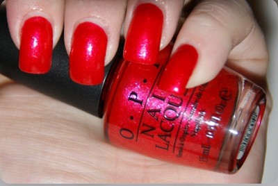 OPI Nail Lacquer Nail Polish Red LOVE IS A RACKET 0.5oz New