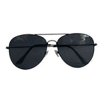 AVIATOR Sunglasses Black Metallic Frame Black Smoke Lens Polarized Sunglasses