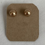 Gold Faux Pearl Stud Earrings Button Earrings NWOT
