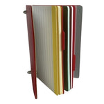 Red Metal Ring Bound Acrylic Mini Notebook Flashcards Memo Pad NWOT