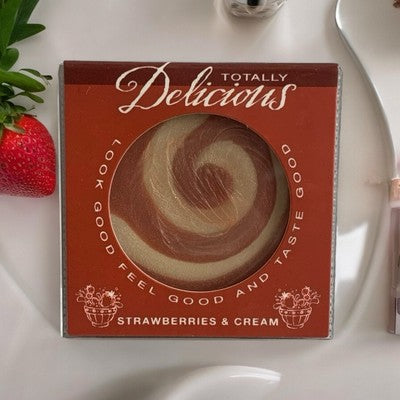 Prestige Totally Delicious Lip Balm Strawberries & Cream Flavored Gloss Rare New
