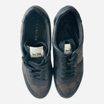 Authentic Coach Signature Brown Mahogany Black Leather Sneakers Women's 5.5B Box