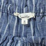Love Tree Women's Paperbag High Rise Shorts Tie Belt Blue Stripe Size M VG