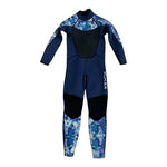 XUKER Women's Youth Neoprene Wetsuit Blue Floral Full Body Small Surfing