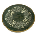 Bee Willow Merry Christmas Wreath Paper Salad Plates Set of 20 NIP Gold Green