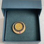 Rare San Diego Superior Court 15Yr Challenge 10K Gold Filled Coin Pin Ruby Boxed