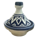 Moroccan Hand Painted Ceramic Mini Tagine Trinket Box Cobalt Blue 4.5" VG