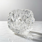 Tiffany & Co Rock Cut Crystal Votive Tea Light Candle Holder 3.25x3 Excellent