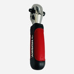 Husky Stubby Ratchet 1/4 Inch Drive Compact Red Black Grip Hand Tool VG