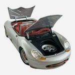 Vintage Maisto 1:18 Diecast 1997 Porsche Boxster Silver Red Interior Model Car
