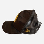 New Era San Diego Padres Subtle Camo 39THIRTY Flex Hat Brown Yellow MLB NWOT