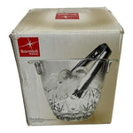 Bormioli Rocco Dedalo Star-Cut Crystal Ice Bucket with Tongs Italy NIB