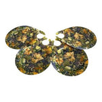 Keller-Charles Melamine Wine Glass Appetizer Plates Grape Vine Design Set of 4