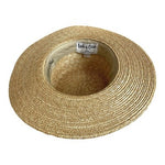 Lack of Color Natural 100% Straw Boater Hat Wide Brim Size Small 55cm Tan EXC